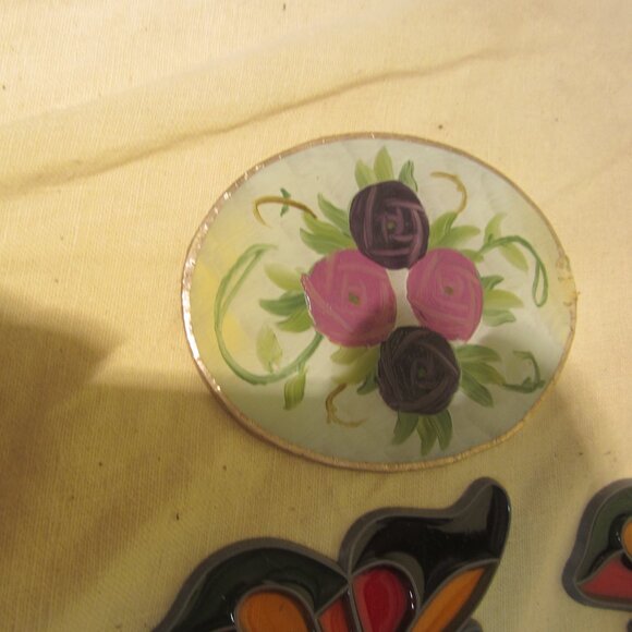 VTG GLASS SUNCATCHERS SET OF 4 - Picture 2 of 4